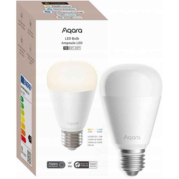 Aqara Led Bulb T2 Cct E27 Led žárovka Thread, Zigbee, Bluetooth, 950lm,