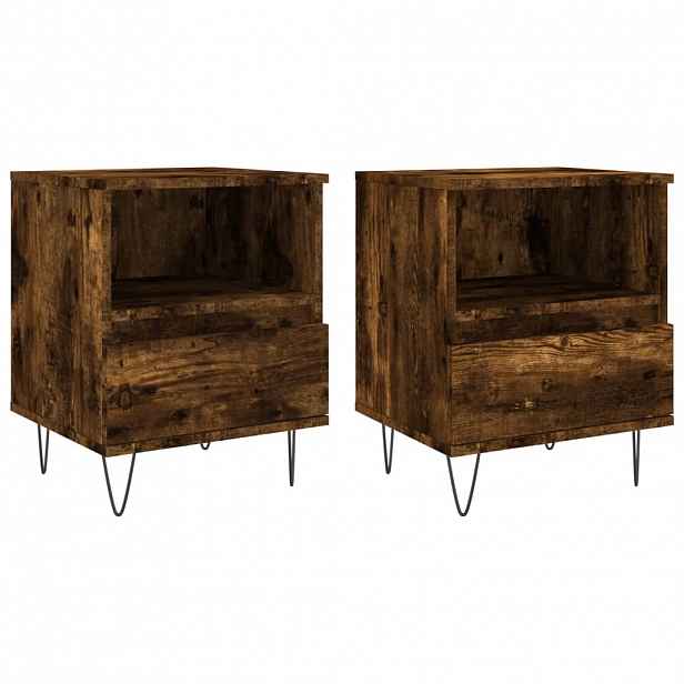 vidaXL Noční stolky 2 ks kouřový dub 40 x 35 x 50 cm kompozitní dřevo