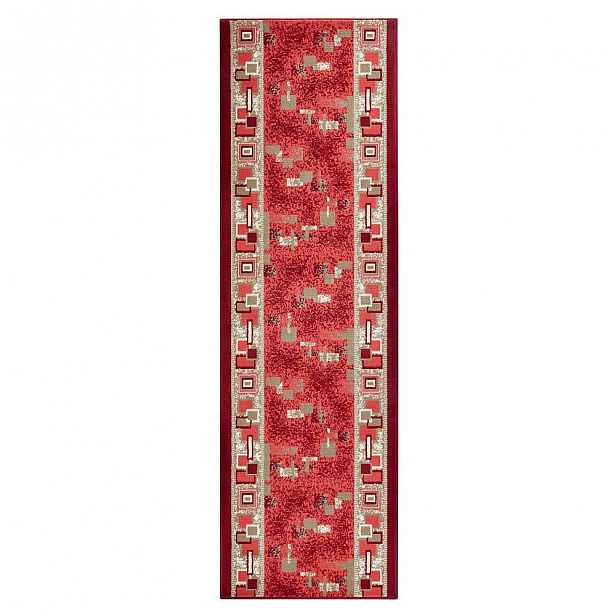 Červený běhoun Hanse Home Retro, 80 x 200 cm