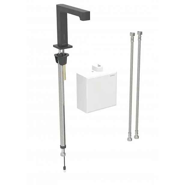 Geberit Brenta - Elektronický umyvadlový ventil, pro studenou vodu, bateriové napájení, easy to clean, matná černá 116.174.14.1