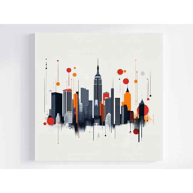 Obraz Na Plátně Canvas Grafika Město Panorama New York Manhattan 50x50