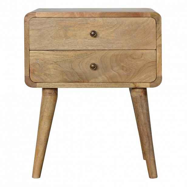 Artisan Furniture KONZOLE Dubový povrch Malý stolek do předsíně, 2 zásuvky, severské nohy