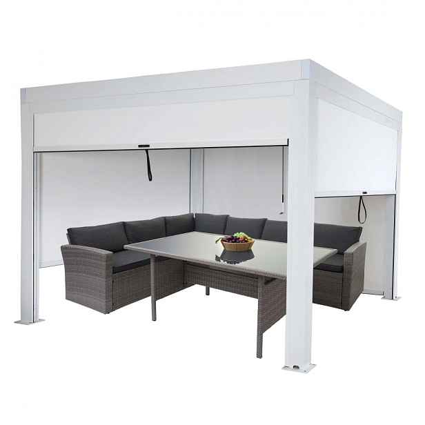 Bioklimatická pergola HWC-L46 3x3 se 4 bočními stěnami