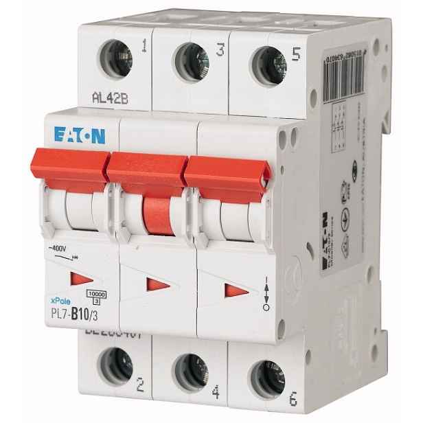 Jistič Eaton PL7-B10/3 10 kA B 10 A
