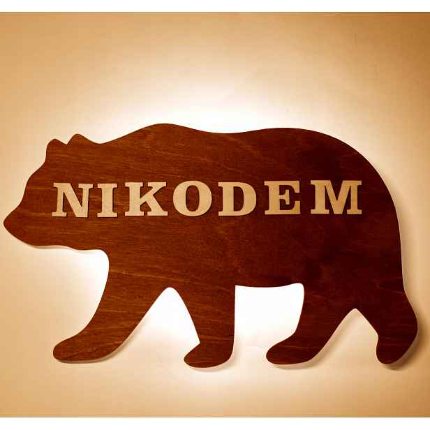 noční lampa Se Jménem Na Baterie 24 cm Medvídek/medvídek Medvěd Hory