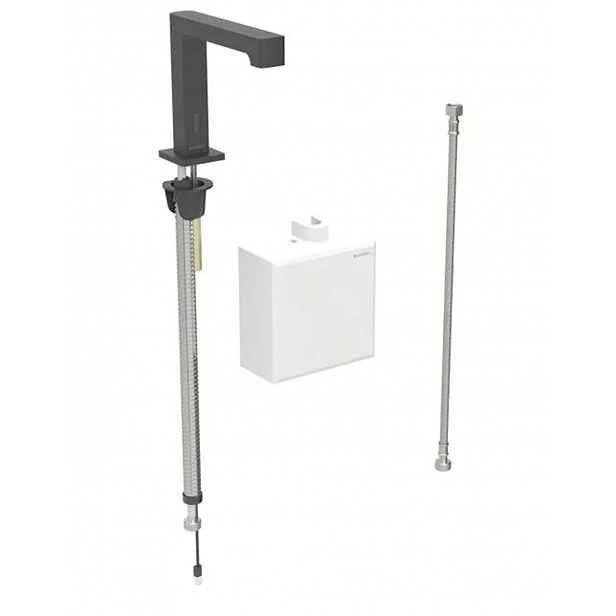 Geberit Brenta - Elektronický umyvadlový ventil, pro studenou vodu, napájení z generátoru, easy to clean, matná černá 116.175.14.1