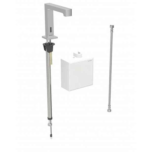 Geberit Brenta - Elektronický umyvadlový ventil, pro studenou vodu, napájení z generátoru, easy to clean, kartáčovaná nerez 116.175.SN.1
