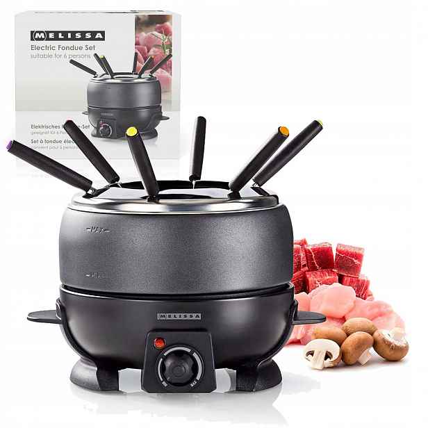 Hrnec Na Fondue Melissa 800W 2.3L Regulace Teploty Sýra