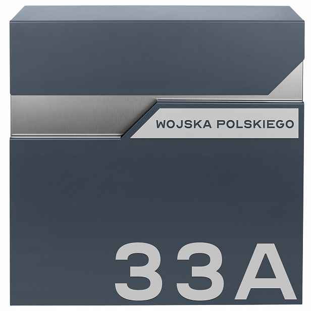 Poštovní Schránka Na Poštovní Seznamy Tuba Antracit Ocel Adresa Ulice Číslo