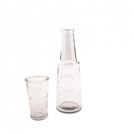 Skleněná karafa se sklenicí, 800 ml