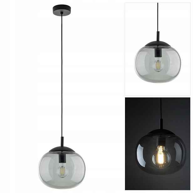 Závěsná lampa Vibe černá grafitová s leskem pro kancelářskou kancelář Tk Lighting