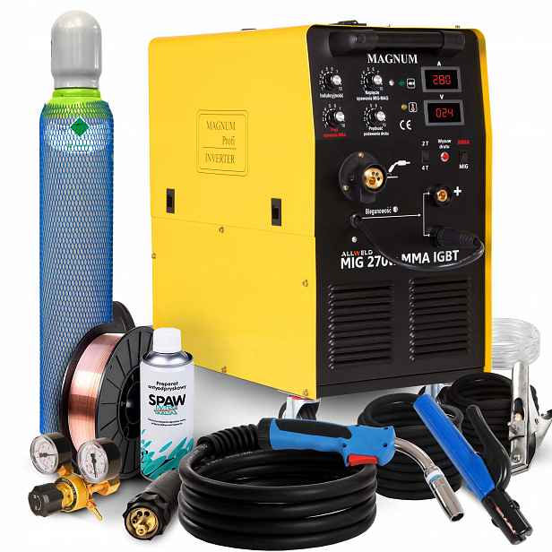 Invertorová Svářečka Magnum Mig 270W Mma Igbt Alu 400V 4X4 Flux 3V1 280A