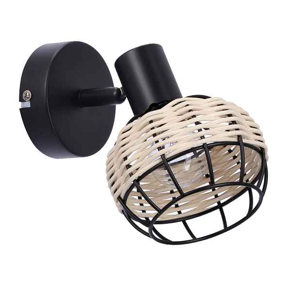 Juicy lampa kinkiet czarny 1x40W E14 klosz czarny