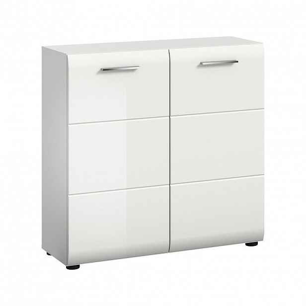 Livetastic KOMODA, bílá, vysoce lesklá bílá, 80/81/34 cm