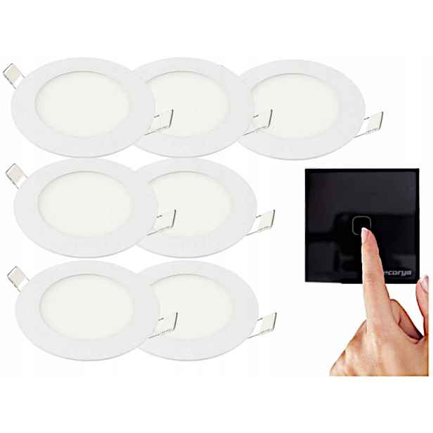 Sada svítidel Halogen Strop Led 3W 7x Vypínač