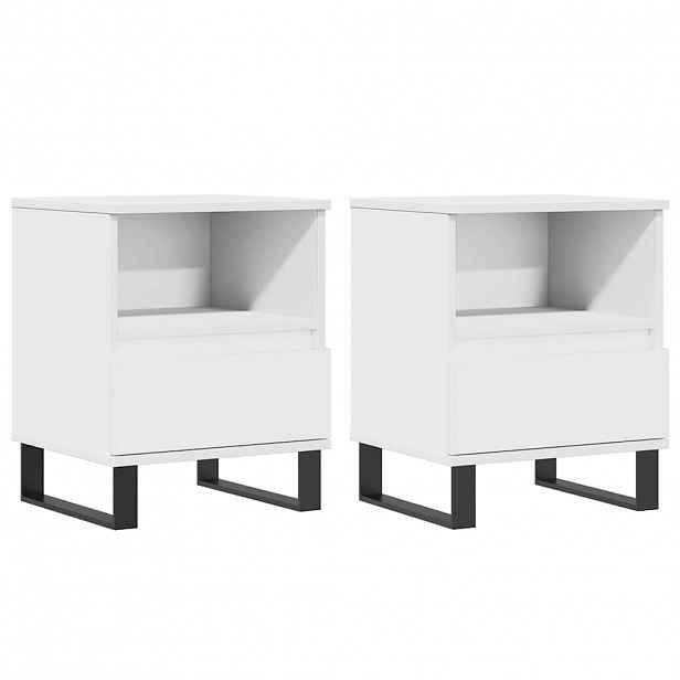 vidaXL Noční stolky 2 ks bílé 40 x 35 x 50 cm kompozitní dřevo