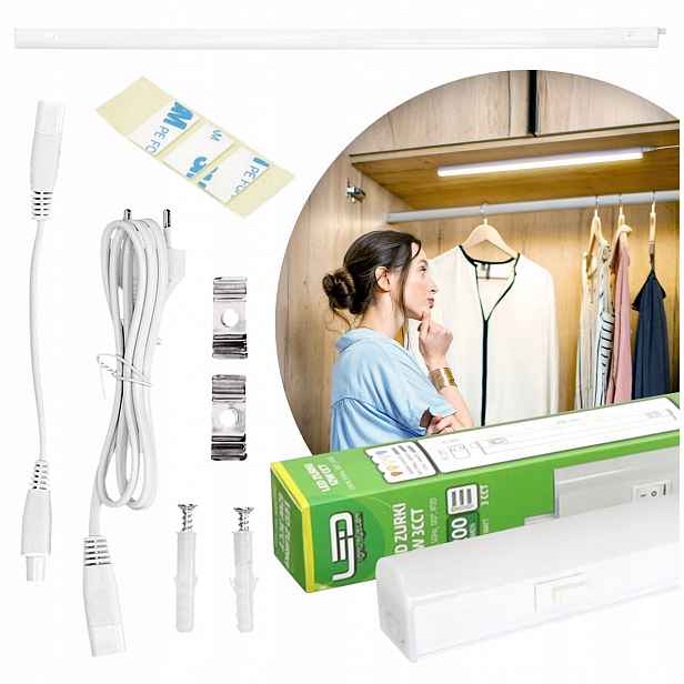 4x Podskříňková lampa Led nábytkové svítidlo 12W 90 cm 3CCT