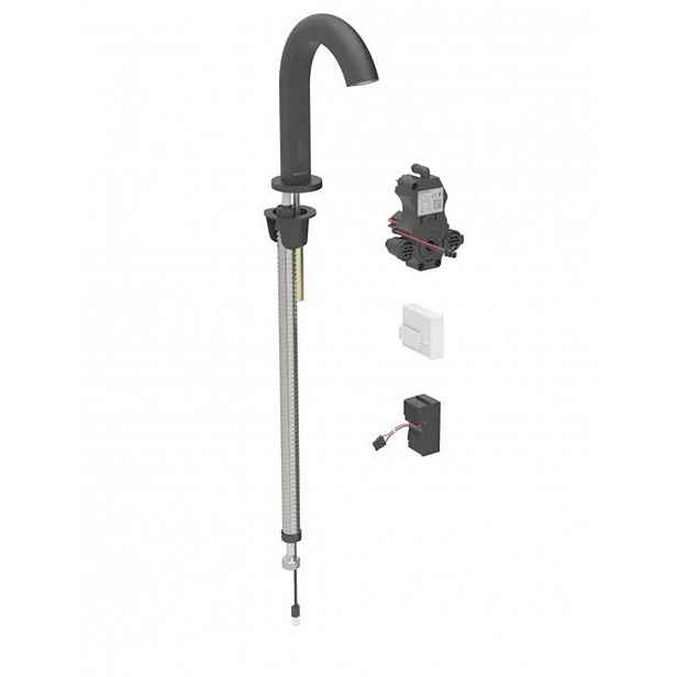 Geberit Piave - Elektronický umyvadlový ventil, pro studenou vodu, síťové napájení, easy to clean, matná černá 116.181.14.1