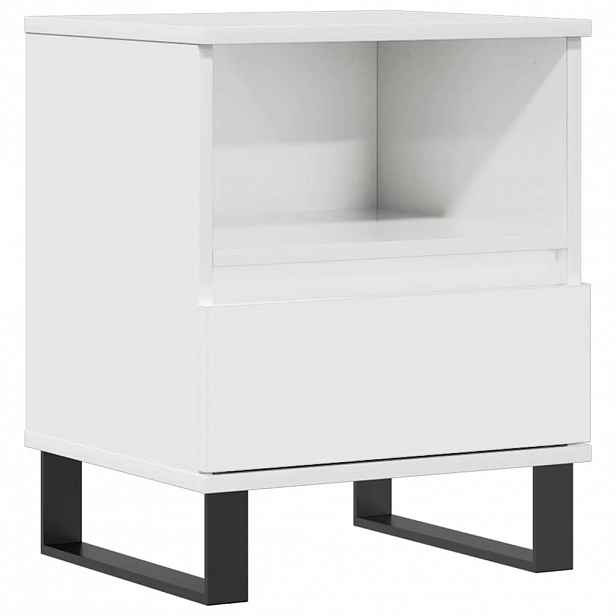 vidaXL Noční stolek bílý s vysokým leskem 40x35x50 cm kompozitní dřevo