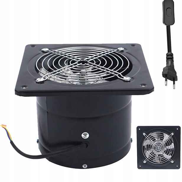 Odtahový Ventilátor 150 MM 40 W Průmyslová Koupelna Kuchyně Podkroví
