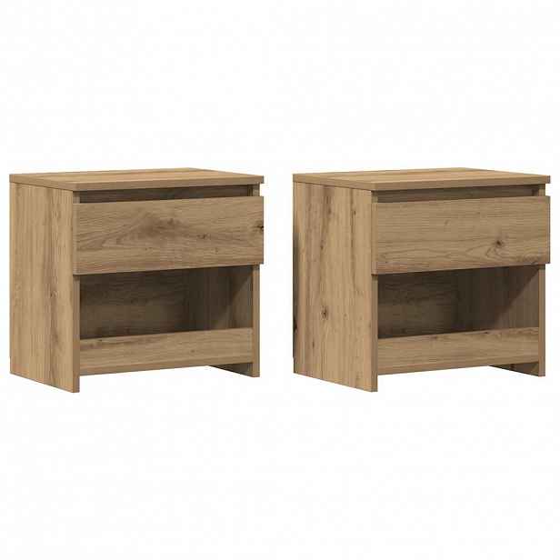 vidaXL Noční stolky 2 ks dub artisan 40x30x39 cm kompozitní dřevo