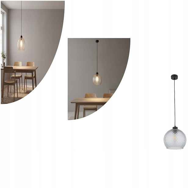 Závěsná lampa Stropní Svítidlo Devon Šedý Kov 25 cm Klasický Led Tk Lighting