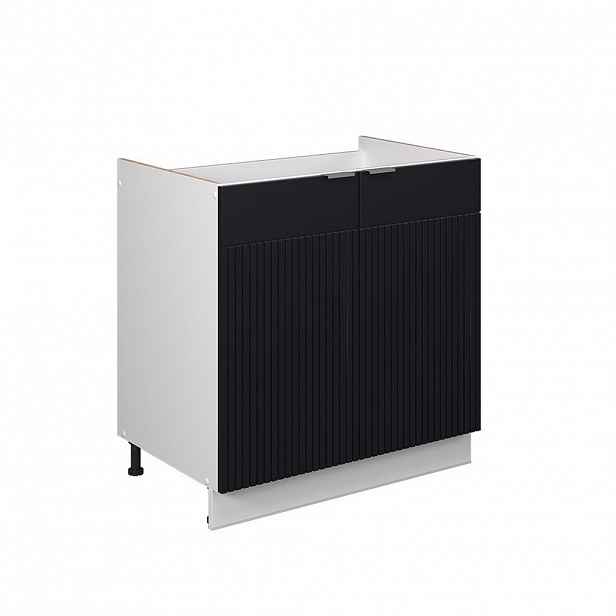 Vicco SKŘÍŇKA POD DŘEZ Fame-Line Černý pruhovaný 80 cm bez pracovní desky
