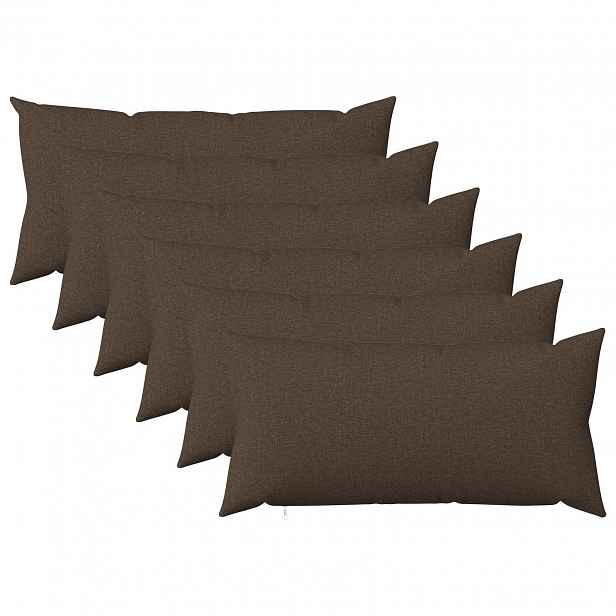 vidaXL Polštář s polštářem HEERLEN 6 ks Taupe Textil