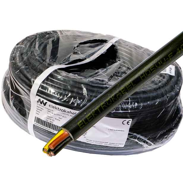Kabel Owy 4x1 mm Cu měděný černý 100 m