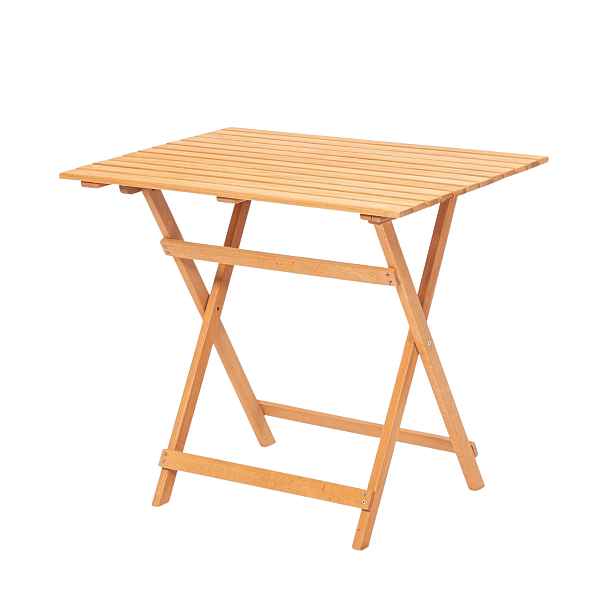 Kalune Design Skládací zahradní odkládací stolek Lipo 80 cm z masivu hnědý