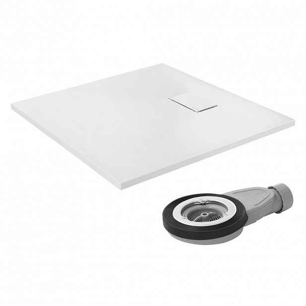 LuxeBath SPRCHOVÁ VANICKÁ VANA 90x90 cm bílá s odtokovou sadou z SMC