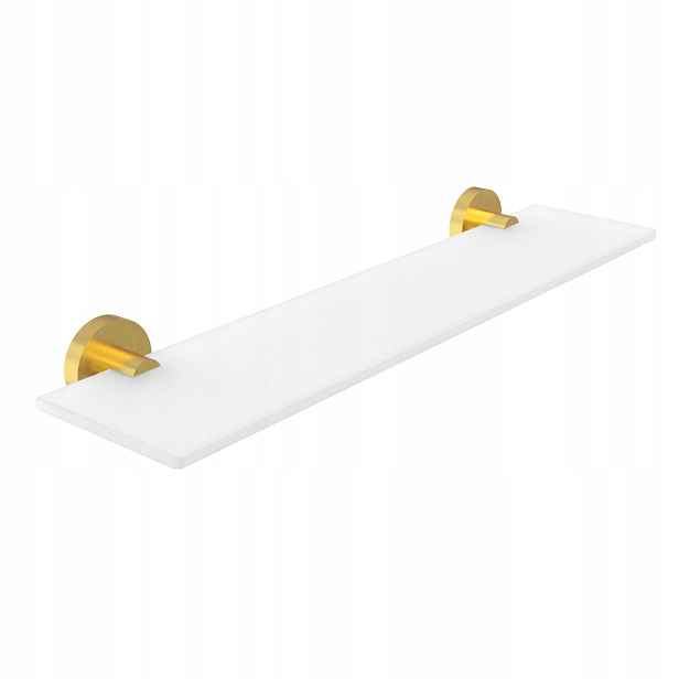 Nimco Unix zlatá police do koupelny skleněná mat 50 cm Unz 13091B-50-Z