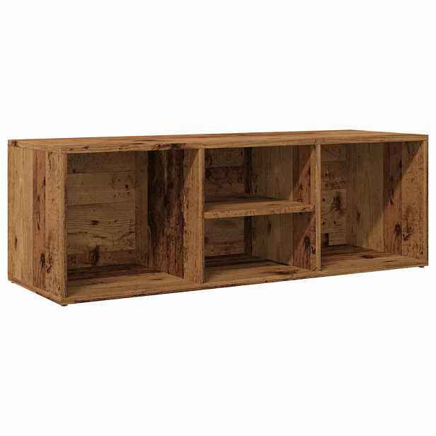 vidaXL Botníková lavice old wood 102 x 35 x 35 cm kompozitní dřevo