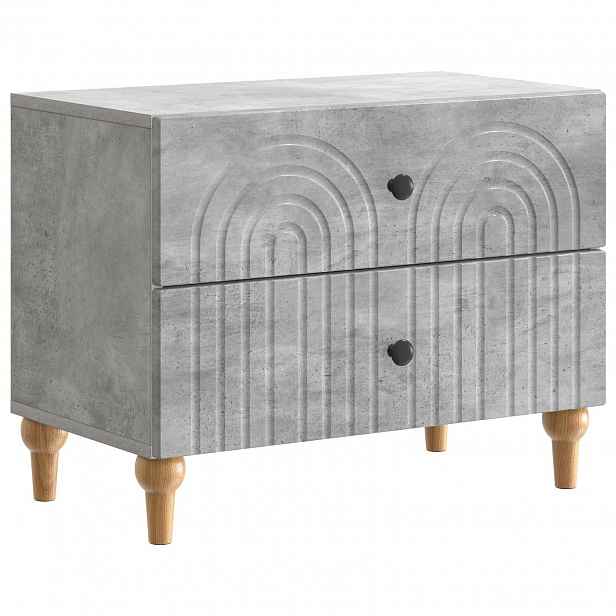 vidaXL Noční skříňka Betonově šedá 62 x 34,5 x 48 cm Kompozitní dřevo