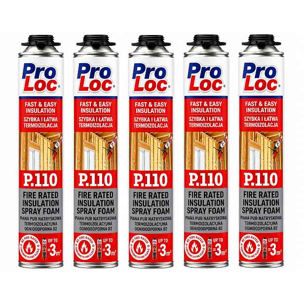 x5 Pur pěna Stříkací pěna Termoizolační Ohnivzdorná ProLoc P110
