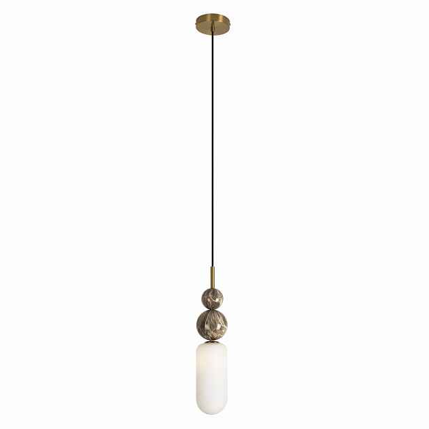Závěsná lampa moderní zlaté skleněné stínítko kuličky 1xg9 7w Nova Maxlight