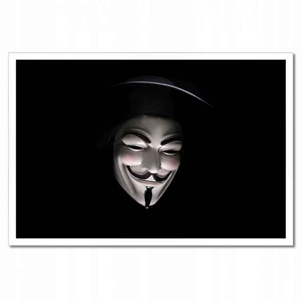 Plakáty v rámu 60x40 V jako Vendetta Maska