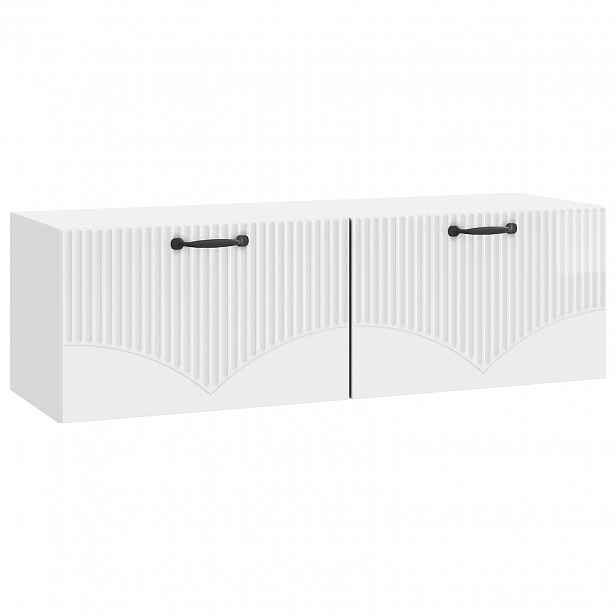vidaXL Nástěnná TV skříň Bílá s vysokým leskem 98 x 31 x 30 cm
