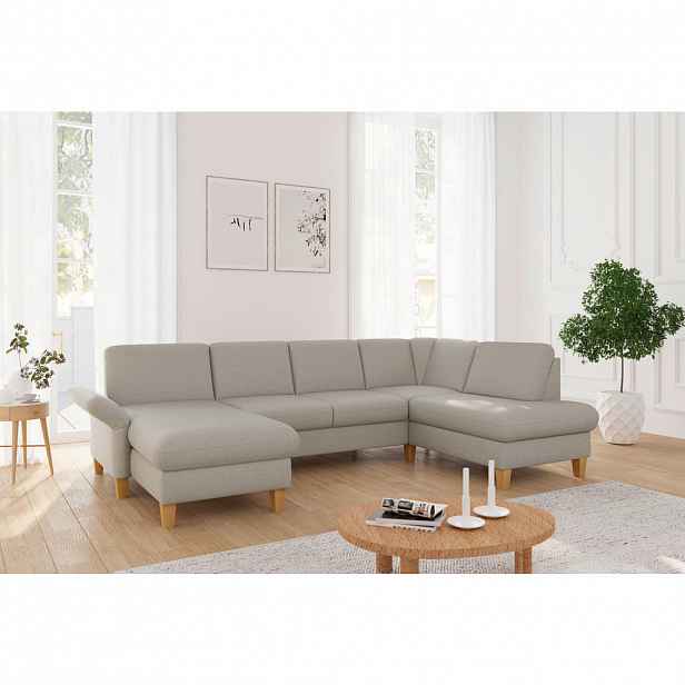 Sit & More SEDACÍ SOUPRAVA, textil, šedohnědá