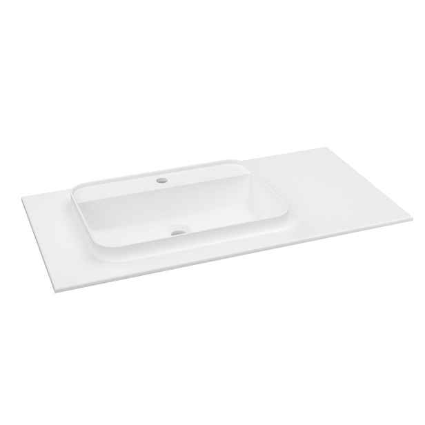 Sapho BRAHEA umyvadlo 101x51,5cm, (80+20cm) levé, bílá mat