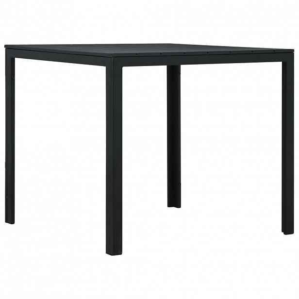 vidaXL Konferenční stolek černý 78x78x74 cm HDPE dřevěný vzhled