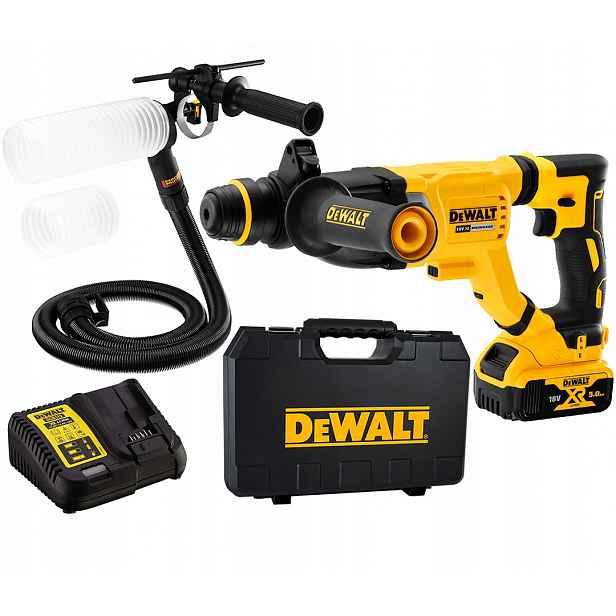 Vrtací kladivo Sds+ 1x5Ah 3J DeWALT DCH263P1 Odprašování Ts