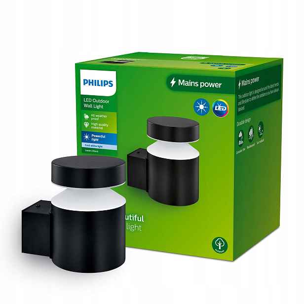 Zahradní Led lampa Fasádní nástěnné svítidlo Laven 6W 2700K IP44 Philips