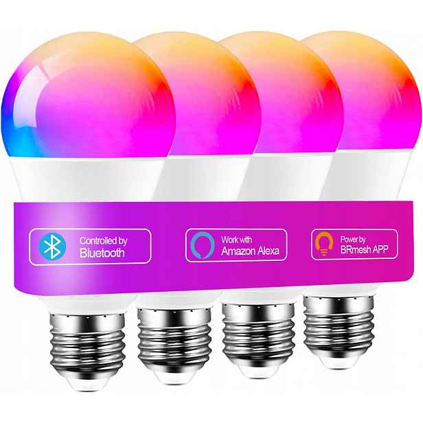 Led žárovky E27 Alexa, Rgb Cct, 12W, 2700K–6000K 4 Kusů