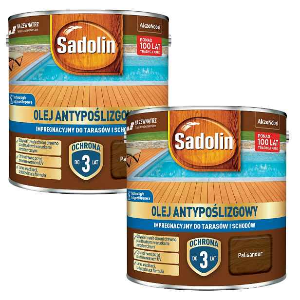 Set Sadolin Olej 2x2,5L Protiskluzový Impregnační Palisander 5L