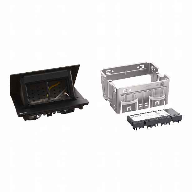 Nábytková zásuvka 4 moduly Černá Legrand 654802