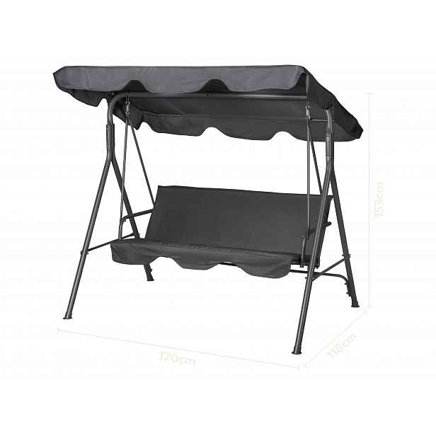 Livarno® Zahradní houpačka Hollywood s polstrováním, 170 cm