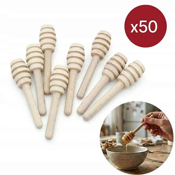 Dřevěná lžíce na med 50 kusů medovník naběračka G10 cm
