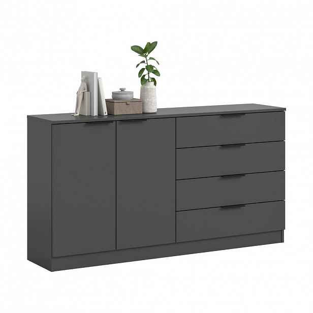 Livetastic ŠIROKÁ KOMODA, antracitová, 148/80/35 cm