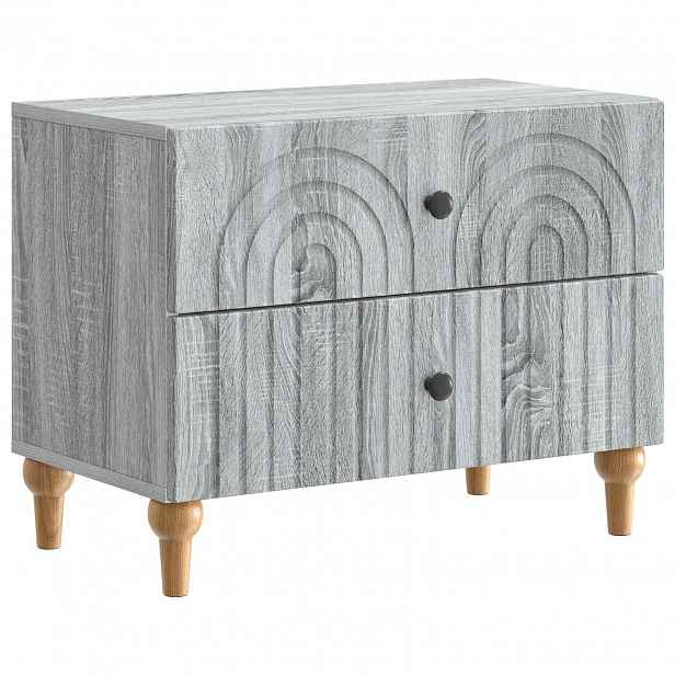 vidaXL Noční skříňka Šedá sonoma 62 x 34,5 x 48 cm Kompozitní dřevo